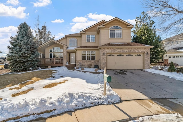 view of property with a garage