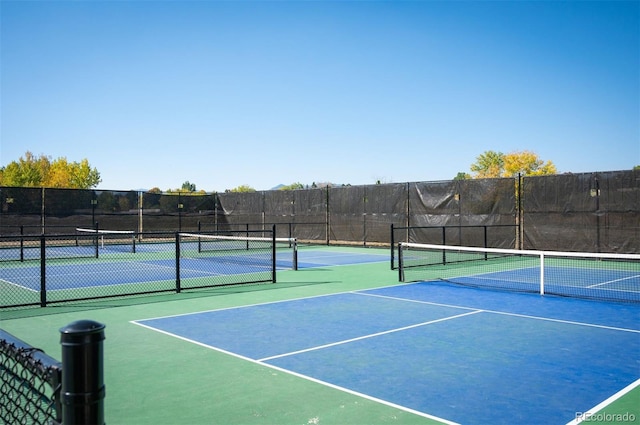 view of tennis court