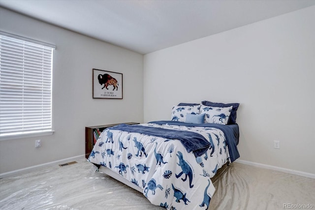 view of carpeted bedroom