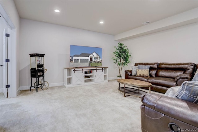 view of carpeted living room