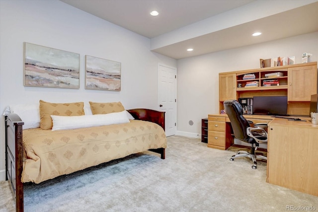 view of carpeted bedroom