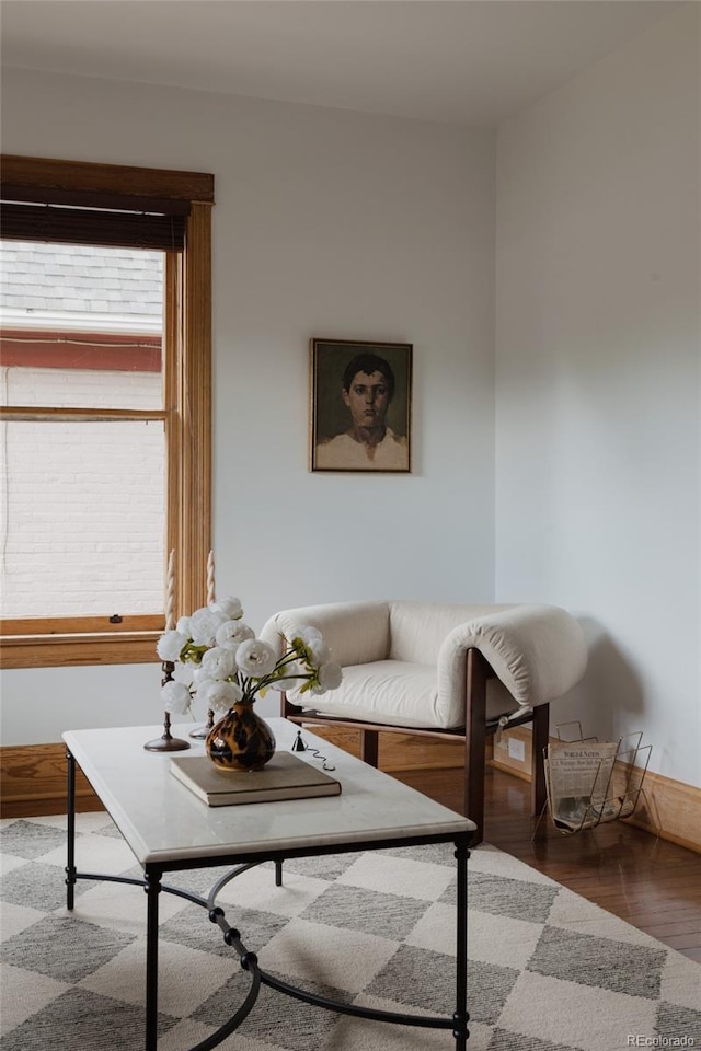 461 S Sherman St, Denver, CO 80209 - living area with wood finished floors and baseboards