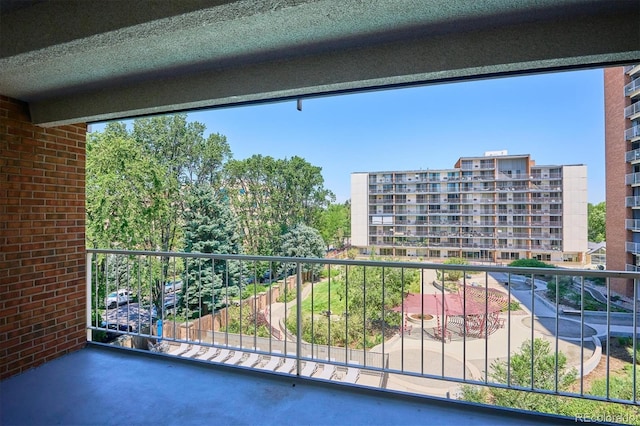 view of balcony