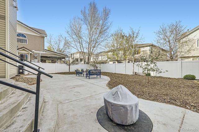 view of patio / terrace with a fenced backyard