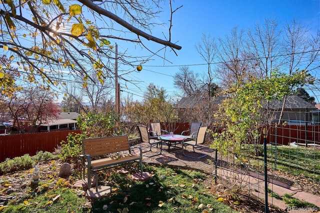 view of yard featuring a patio area