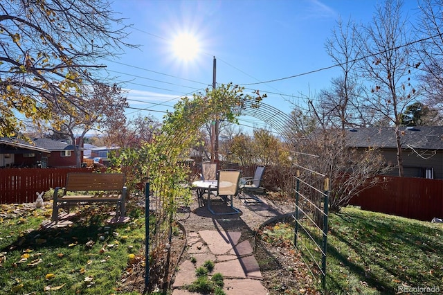 view of yard featuring a patio area