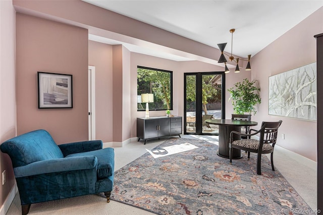 view of carpeted living room