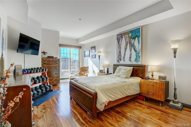 925 N Lincoln St Unit 14C, Denver, CO 80203 - bedroom with hardwood / wood-style flooring