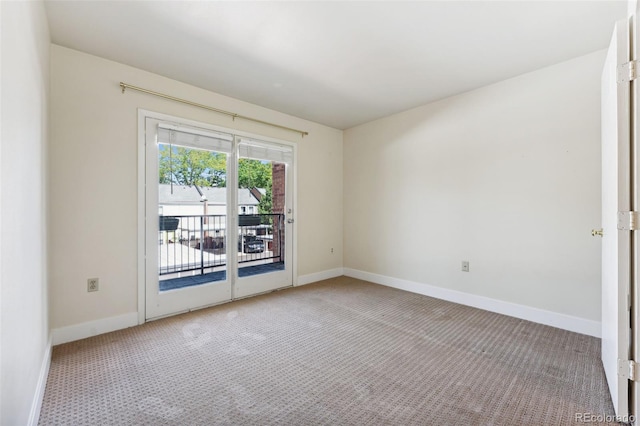 view of carpeted empty room