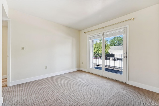 view of carpeted empty room