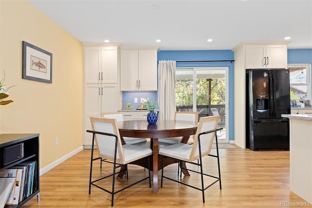 15000 W 29th Ave, Golden, CO 80401 - dining space featuring light wood-type flooring, recessed lighting, and baseboards