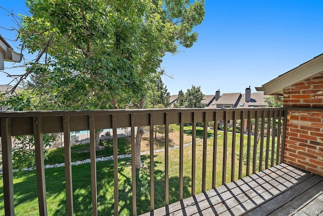 4246 S Granby St Unit B, Aurora, CO 80014 - wooden terrace with a yard