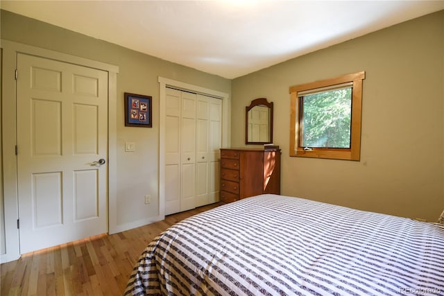 446 Blue River Rd, Breckenridge, CO 80424 - bedroom with light wood finished floors and a closet