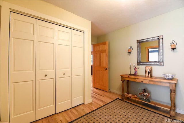 446 Blue River Rd, Breckenridge, CO 80424 - bedroom with light wood finished floors and a closet