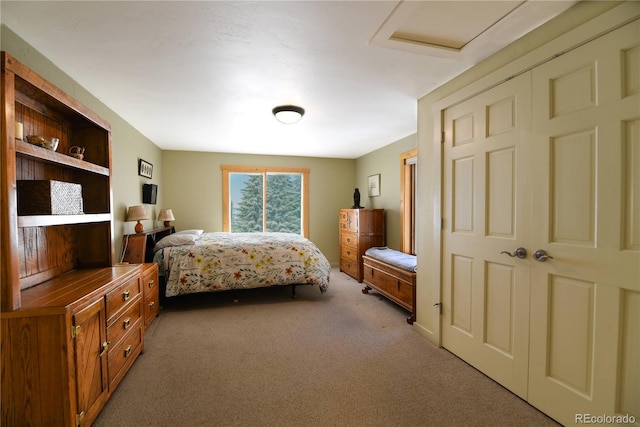446 Blue River Rd, Breckenridge, CO 80424 - carpeted bedroom with attic access