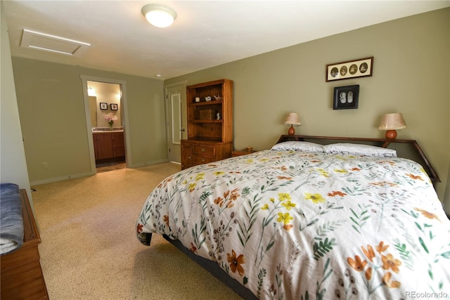 446 Blue River Rd, Breckenridge, CO 80424 - carpeted bedroom with attic access and ensuite bathroom