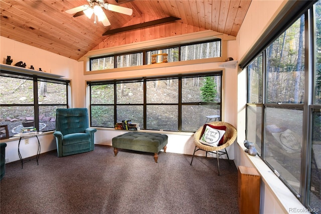 446 Blue River Rd, Breckenridge, CO 80424 - sunroom / solarium with wooden ceiling, vaulted ceiling, and carpet flooring