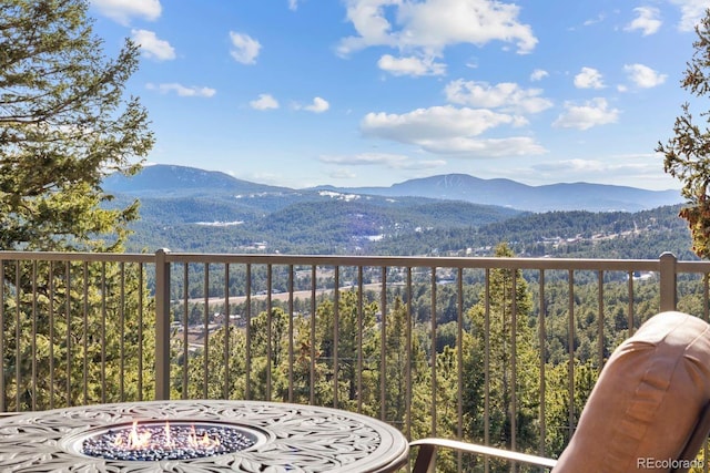 6530 Ridgeview Dr, Morrison, CO 80465 - balcony featuring a mountain view