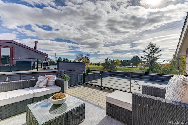 view of patio / terrace with an outdoor hangout area