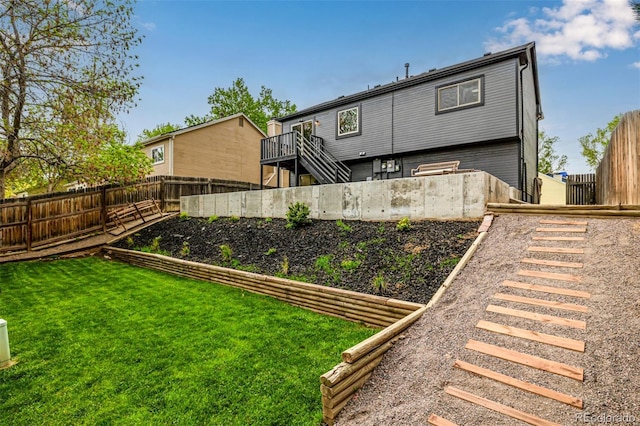 19661 E Girard Ave, Aurora, CO 80013 - rear view of property with stairway