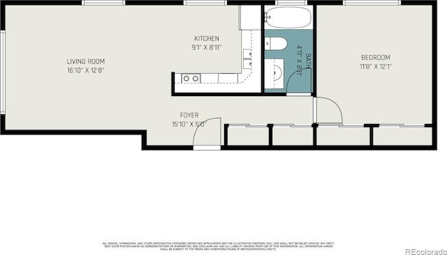 1144 N Ogden St Unit 304, Denver, CO 80218 - home floor plan