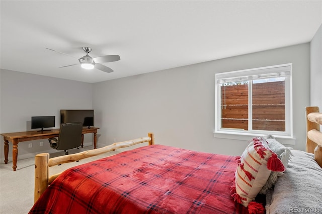 5608 Raintree Dr, Parker, CO 80134 - carpeted bedroom with an office area and ceiling fan