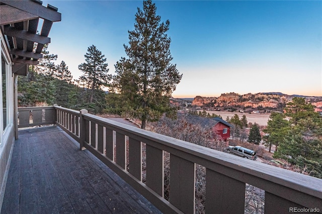 view of deck at dusk