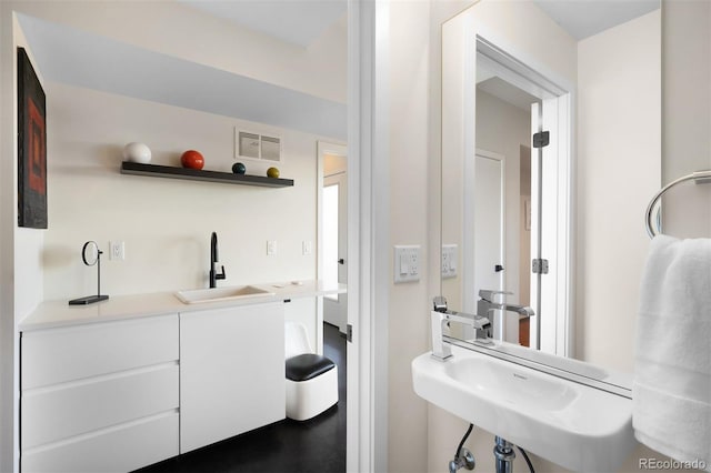 bathroom with visible vents and a sink