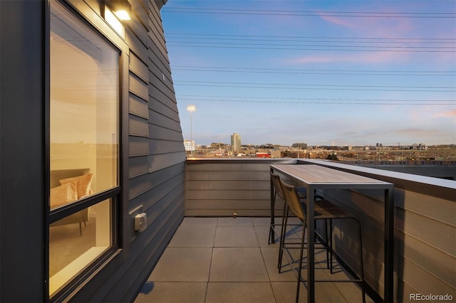 balcony with a city view