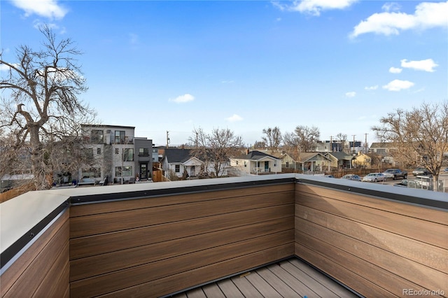 balcony with a residential view