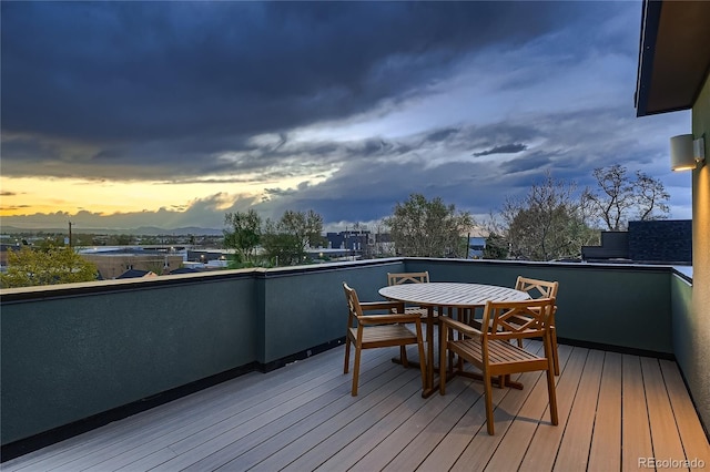 view of deck at dusk