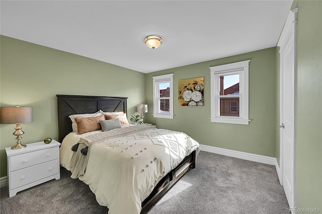 bedroom featuring carpet