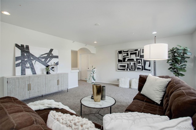 view of carpeted living room