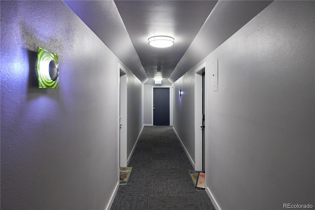 500 E 11th Ave Unit 201, Denver, CO 80203 - hall featuring dark carpet and baseboards