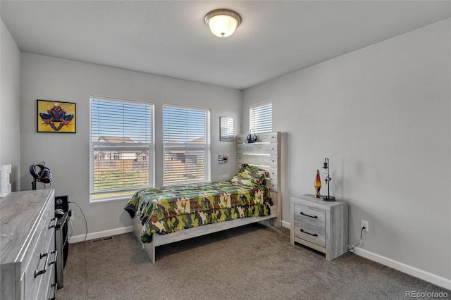 bedroom with carpet