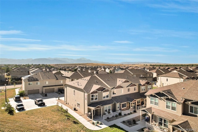 aerial view featuring a mountain view