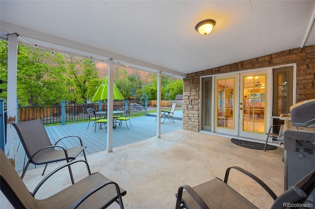 view of patio with fence