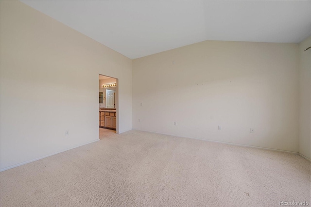 7912 S Buchanan Way, Aurora, CO 80016 - unfurnished room with light colored carpet and lofted ceiling