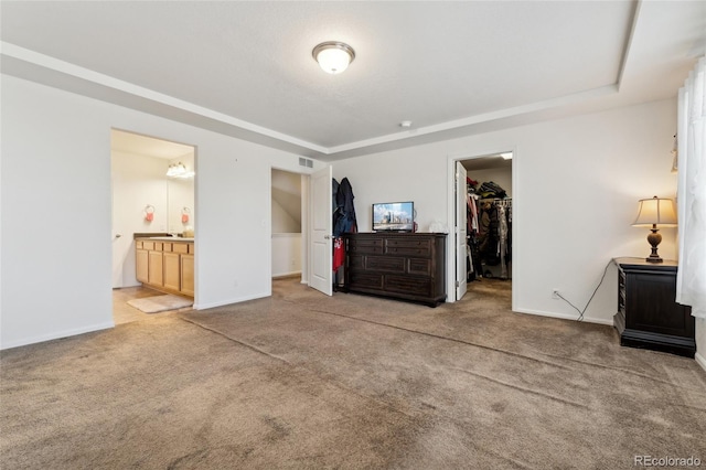 19047 Randolph Pl, Denver, CO 80249 - carpeted bedroom with a closet, baseboards, a raised ceiling, and a spacious closet