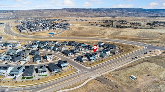 aerial view with a residential view