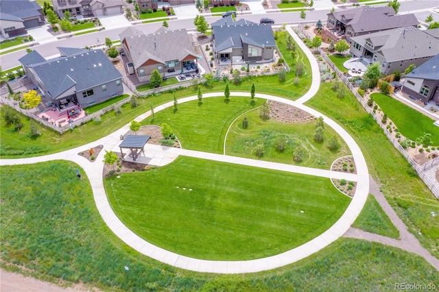 birds eye view of property featuring a residential view