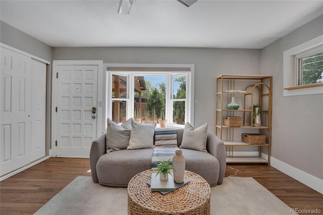 9400 Ridge Rd, Arvada, CO 80002 - living area with wood finished floors and ceiling fan