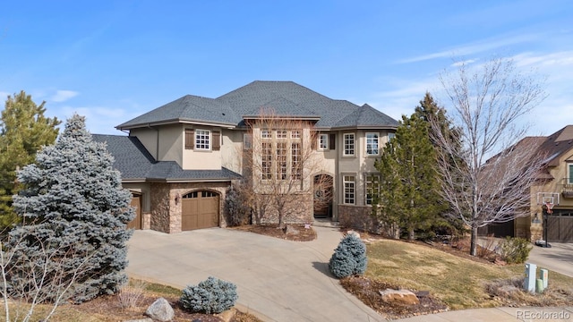 view of front of home featuring a garage