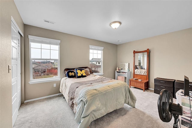 view of carpeted bedroom