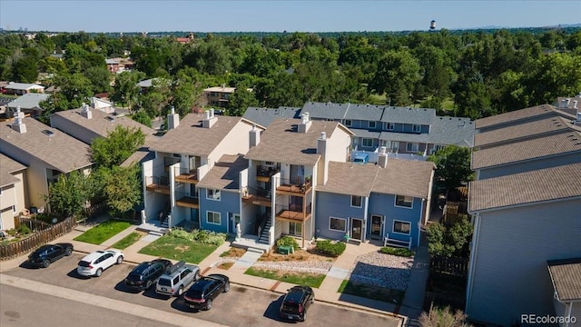 6007 Yarrow St Unit D, Arvada, CO 80004 - aerial perspective of suburban area with a heavily wooded area
