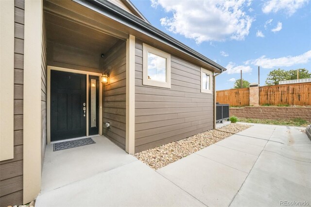 11524 Dewey St, Parker, CO 80138 - property entrance featuring fence and cooling unit