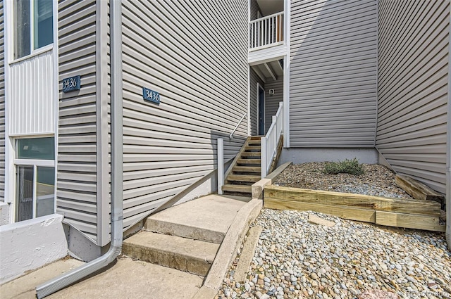 3436 S Locust St Unit D, Denver, CO 80222 - view of exterior entry featuring a balcony