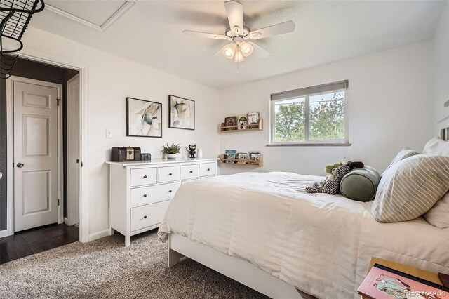 6046 Vrain St, Arvada, CO 80003 - bedroom featuring a ceiling fan, baseboards, and carpet flooring