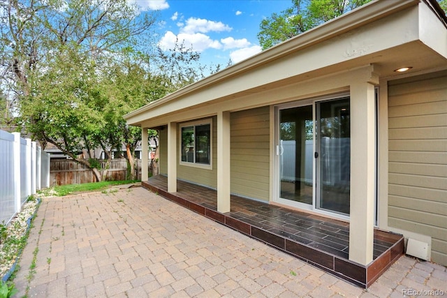 view of patio / terrace with fence