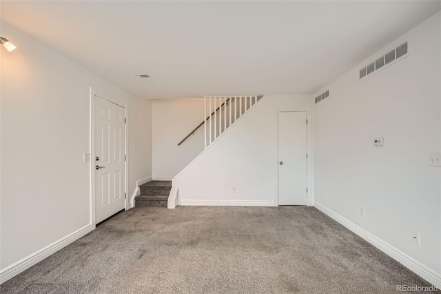 interior space featuring carpet flooring